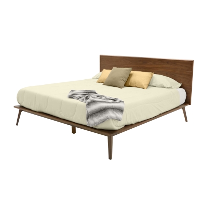 LA Furniture Carmen + Marshall Mid-Century Modern Walnut Bed + Nightstands Set VGMABR-79BR-39-SET Contemporary Style by Vig Furnitrue Number 85641 Catch Home Goods