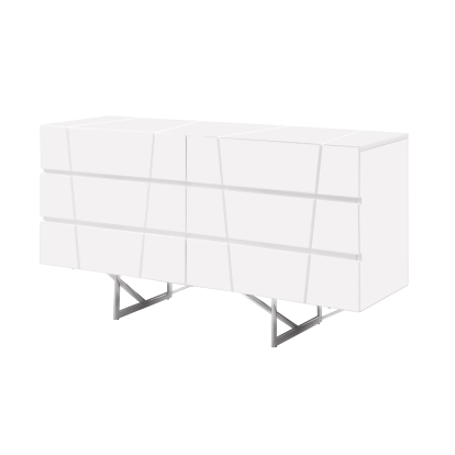 LA Furniture Chrysler Modern White Dresser VGVCJ8978-D-WHT Contemporary Style by Vig Furnitrue Number 75857 Catch Home Goods