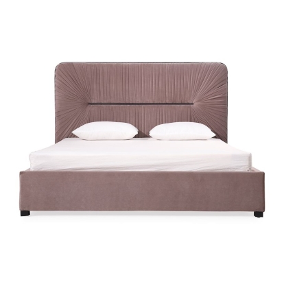 LA Furniture Duke Modern Grey Velvet & Black Gun Chrome Bed VGVCBD1903-GRY Contemporary Style by Vig Furnitrue Number 75865|75866 Catch Home Goods