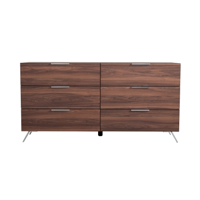 LA Furniture Brooklyn Italian Modern Walnut Dresser VGACBROOKLYN-DRSR Contemporary Style by Vig Furnitrue Number 76000 Catch Home Goods