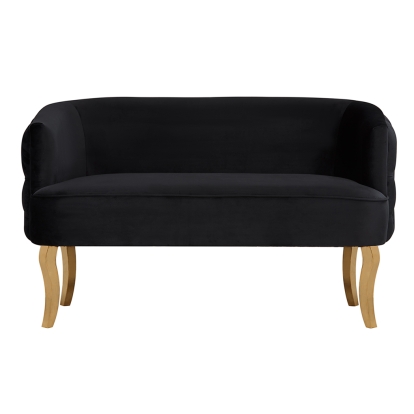 LA Furniture Fayette Modern Black Velvet & Gold Sofa VGRH-RHS-SF-510-BLK Contemporary Style by Vig Furnitrue Number 76028 Catch Home Goods