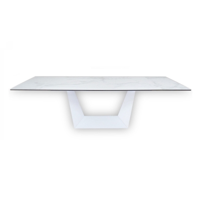LA Furniture Baldwin Modern White Ceramic Extendable Dining Table VGNS-GD8684-C Contemporary Style by Vig Furnitrue Number 76105 Catch Home Goods