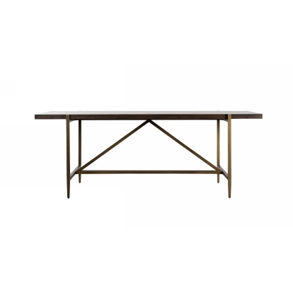 LA Furniture Shane Modern Acacia & Brass Dining Table VGNX-MEMPHIS-20179 Contemporary Style by Vig Furnitrue Number 76272 Catch Home Goods