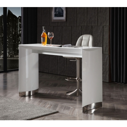 LA Furniture Corbett Contemporary White Bar Table VGVCBT1920 Contemporary Style by Vig Furnitrue Number 76377 Catch Home Goods