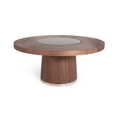 LA Furniture Houston Round Modern Dining Table VGHB850T-WAL Contemporary Style by Vig Furnitrue Number 76513 Catch Home Goods