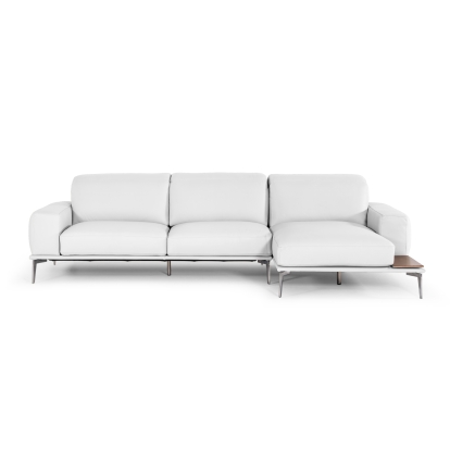 LA Furniture Villeneuve Modern White Italian Leather Sectional Sofa VGNTVILLENEUVE-WHT Contemporary Style by Vig Furnitrue Number 80345 Catch Home Goods