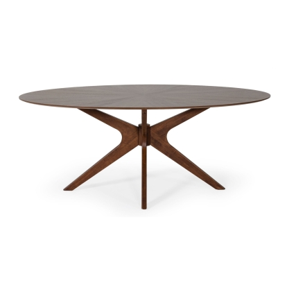 LA Furniture Prospect Modern Oval Walnut Dining Table VGMAMIT-5276-1 Contemporary Style by Vig Furnitrue Number 76633 Catch Home Goods