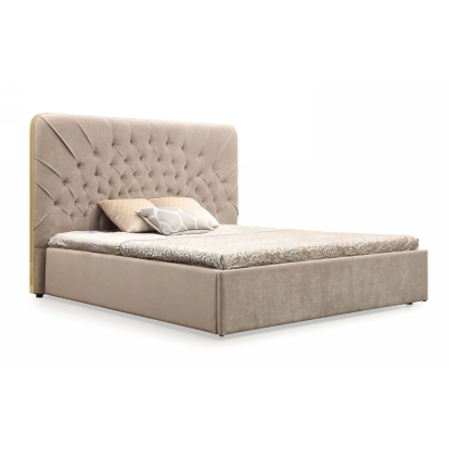 LA Furniture Moontide Eastern King Glam Beige Velvet and Brushed Brass Bed VGVCBD1922-19-BED-EK Contemporary Style by Vig Furnitrue Number 76723 Catch Home Goods