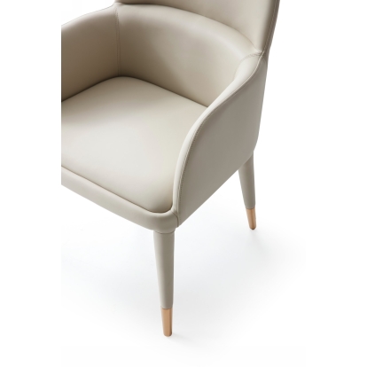 LA Furniture Cortina Modern Beige Eco-Leather Dining Arm Chair VGVC-B601-BEI Contemporary Style by Vig Furnitrue Number 76727 Catch Home Goods