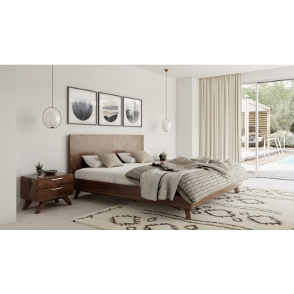 LA Furniture Soren Modern Walnut Bed VGMABR-89 Contemporary Style by Vig Furnitrue Number 76731|76732|77602 Catch Home Goods
