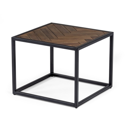 LA Furniture Pasada Industrial Brown Acacia End Table VGWH183720101 Contemporary Style by Vig Furnitrue Number 76757 Catch Home Goods