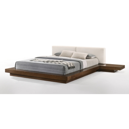 LA Furniture Tokyo Eastern King Contemporary Walnut and White Platform Bed VGMABR-90-WAL-WHT-EK Contemporary Style by Vig Furnitrue Number 76813A Catch Home Goods