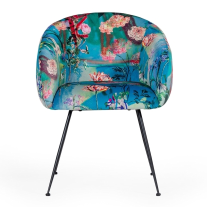 LA Furniture Roxann Contemporary Floral Velvet Dining Chair VGEUMC-9292CH-A Contemporary Style by Vig Furnitrue Number 76873 Catch Home Goods