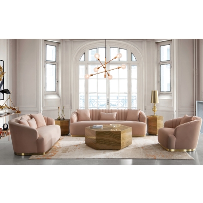 LA Furniture Lacuna Glam Amber and Gold Marble End Table VGODLZ-185E-H Contemporary Style by Vig Furnitrue Number 76910 Catch Home Goods