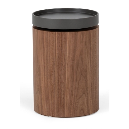LA Furniture Bascom- Modern Grey and Walnut End Table VGDWJ5825 Contemporary Style by Vig Furnitrue Number 76922 Catch Home Goods