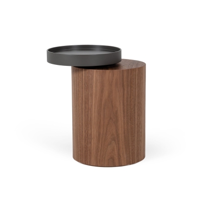 LA Furniture Bascom- Modern Grey and Walnut End Table VGDWJ5825 Contemporary Style by Vig Furnitrue Number 76922 Catch Home Goods