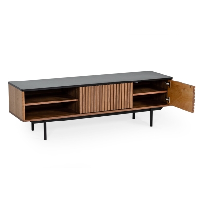LA Furniture Maggie Modern Walnut and Grey TV Stand VGDWJ9715 Contemporary Style by Vig Furnitrue Number 76925 Catch Home Goods