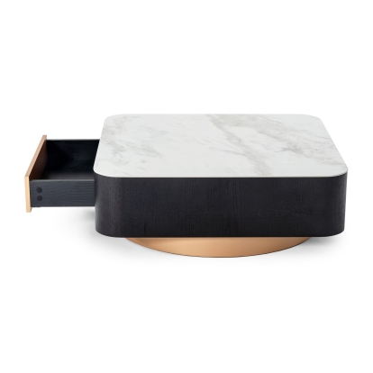 LA Furniture Peak Modern Black Oak Coffee Table VGHB350E Contemporary Style by Vig Furnitrue Number 76934 Catch Home Goods