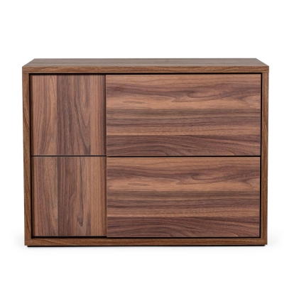 LA Furniture Asus Italian Modern Walnut Nightstand VGACASUS-NS-WAL Contemporary Style by Vig Furnitrue Number 77007 Catch Home Goods