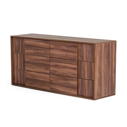 LA Furniture Asus Italian Modern Walnut Dresser VGACASUS-DRS-WAL Contemporary Style by Vig Furnitrue Number 77008 Catch Home Goods