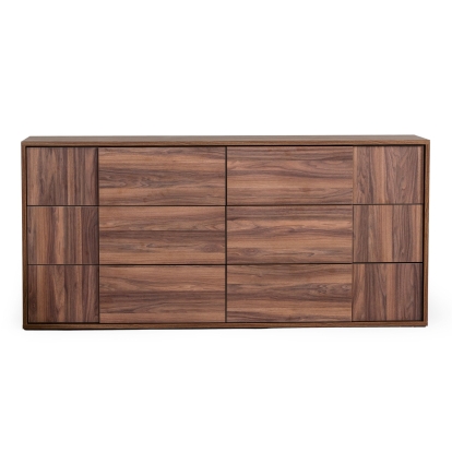LA Furniture Asus Italian Modern Walnut Dresser VGACASUS-DRS-WAL Contemporary Style by Vig Furnitrue Number 77008 Catch Home Goods
