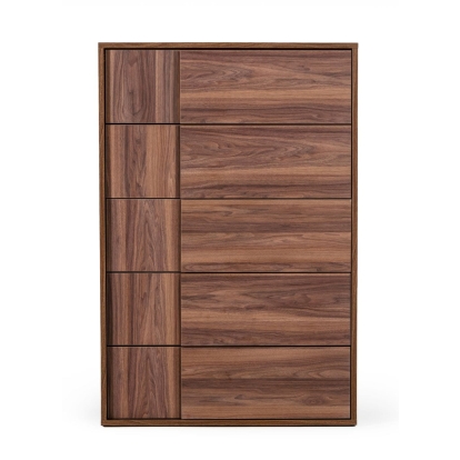 LA Furniture Asus Italian Modern Walnut Chest VGACASUS-CHEST-WAL Contemporary Style by Vig Furnitrue Number 77010 Catch Home Goods
