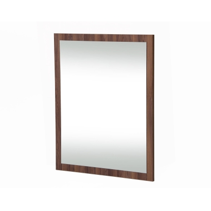 LA Furniture Asus Italian Modern Walnut Mirror VGACASUS-MIR-WAL Contemporary Style by Vig Furnitrue Number 77009 Catch Home Goods