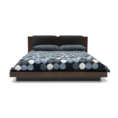 LA Furniture Fantasia Eastern King Contemporary Dark Walnut and Dark Grey Bed VGWDHL-W01-01-BED-EK Contemporary Style by Vig Furnitrue Number 77206 Catch Home Goods