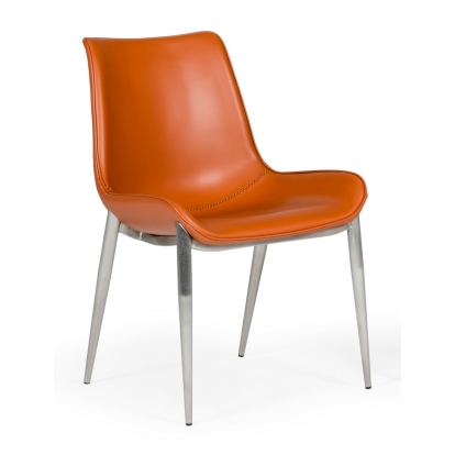 LA Furniture Holt Modern Cognac Eco-Leather Dining Chair (Set of 2) VGHR3562 Contemporary Style by Vig Furnitrue Number 77232Z Catch Home Goods