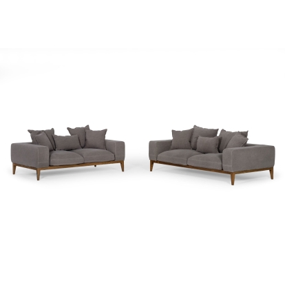 LA Furniture Corina Modern Grey Linen Loveseat VGUIMY694-L Contemporary Style by Vig Furnitrue Number 77272 Catch Home Goods