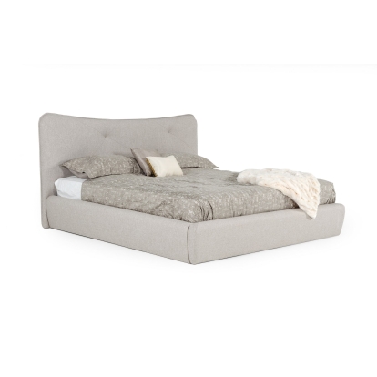 LA Furniture Alessia Queen Italian Modern Light Grey Upholstered Bed VGACALESSIA-BED-Q Contemporary Style by Vig Furnitrue Number 77319 Catch Home Goods
