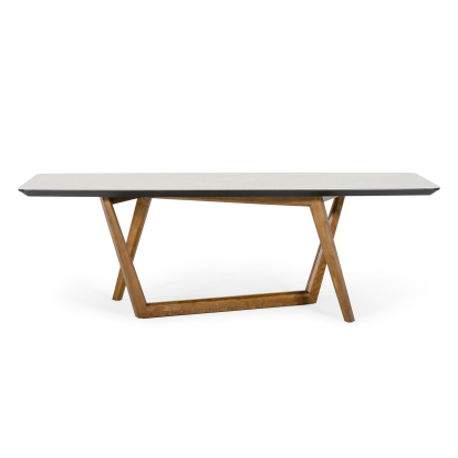 LA Furniture James Contemporary Walnut & White Dining Table VGCSDT-19078-WAL-DT Contemporary Style by Vig Furnitrue Number 77325 Catch Home Goods