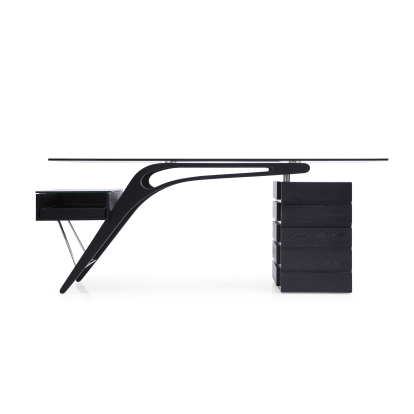 LA Furniture Suffolk Contemporary Black Ash Desk VGVCBT001-BLK Contemporary Style by Vig Furnitrue Number 77347 Catch Home Goods