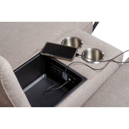 LA Furniture Lloyd Modern Light BrownFabric Sectional with Three Recliners VGKMKM.510H-SECT Contemporary Style by Vig Furnitrue Number DISCONTINUED Catch Home Goods