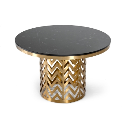 LA Furniture Kowal Glam Black Marble Dining Table VGGMM-DT-1426 Contemporary Style by Vig Furnitrue Number 77375 Catch Home Goods