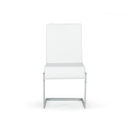 LA Furniture Batavia Modern White & Stainless Steel Dining Chair (Set of 2) VGEWF3131BK-WHT Contemporary Style by Vig Furnitrue Number 77446Z Catch Home Goods