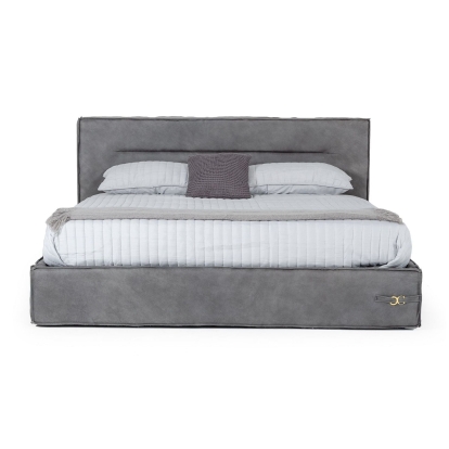 LA Furniture California King Hollywood Italian Contemporary Grey Leather Bed VGDDHOLLYWOOD-EK-CK Contemporary Style by Vig Furnitrue Number 80217A Catch Home Goods