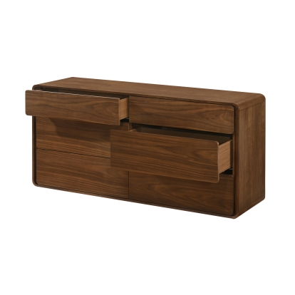 LA Furniture Dustin Modern Walnut Dresser VGMABR-99-DRS Contemporary Style by Vig Furnitrue Number 77544 Catch Home Goods