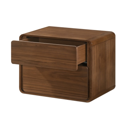 LA Furniture Dustin Modern Walnut Nightstand VGMABR-99-NS Contemporary Style by Vig Furnitrue Number 77545 Catch Home Goods