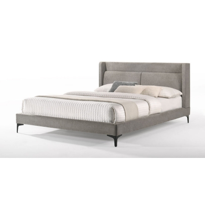 LA Furniture Paula California King Mid-Century Grey Upholstered Bed VGMABR-103-CK Contemporary Style by Vig Furnitrue Number 77563 Catch Home Goods