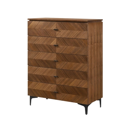 LA Furniture Paula Mid-Century Walnut Chest VGMABR-103-CHST Contemporary Style by Vig Furnitrue Number 77567 Catch Home Goods