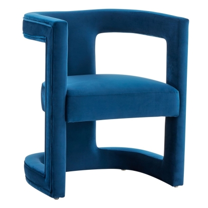 LA Furniture Kendra Modern Blue Fabric Accent Chair VGRHRHS-AC-231-BLUE Contemporary Style by Vig Furnitrue Number 77646 Catch Home Goods