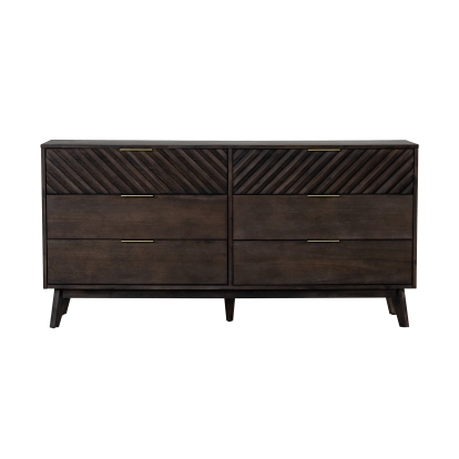 LA Furniture Daisy Mid-Century Dark Acacia Dresser VGWDKYOTO-DRS Contemporary Style by Vig Furnitrue Number 77666|77666A Catch Home Goods
