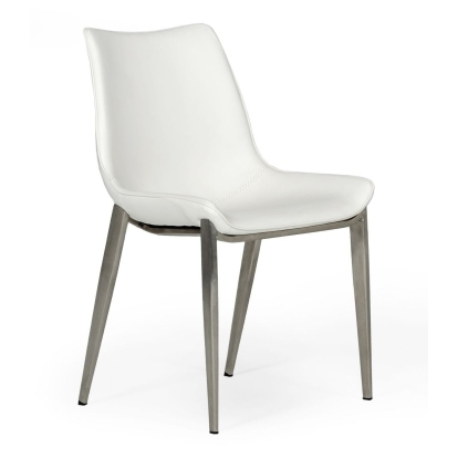 LA Furniture Frasier Modern White Eco-Leather Dining Chair (Set of 2) VGHR3505-WHT Contemporary Style by Vig Furnitrue Number 77702Z Catch Home Goods