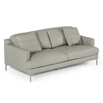 LA Furniture Janina Modern Light Grey Leather Sofa VGKKKF1032-GRY-3 Contemporary Style by Vig Furnitrue Number 77742 Catch Home Goods