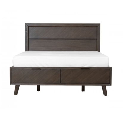 LA Furniture Roger Mid-century Acacia Bed VGWDROGER-BRN-BED Contemporary Style by Vig Furnitrue Number 77750|77749 Catch Home Goods