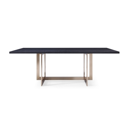 LA Furniture Pike Modern Black Ash & Brass Dining Table VGVCT8961W-BLK-DT Contemporary Style by Vig Furnitrue Number 77794 Catch Home Goods