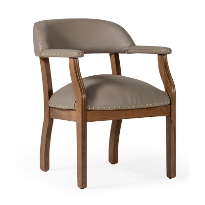 LA Furniture Canosa Modern Taupe Faux Leather Dining Chair VGTSCAPTAIN-BR-DC Contemporary Style by Vig Furnitrue Number 77836 Catch Home Goods