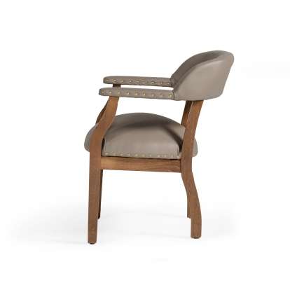 LA Furniture Canosa Modern Taupe Faux Leather Dining Chair VGTSCAPTAIN-BR-DC Contemporary Style by Vig Furnitrue Number 77836 Catch Home Goods