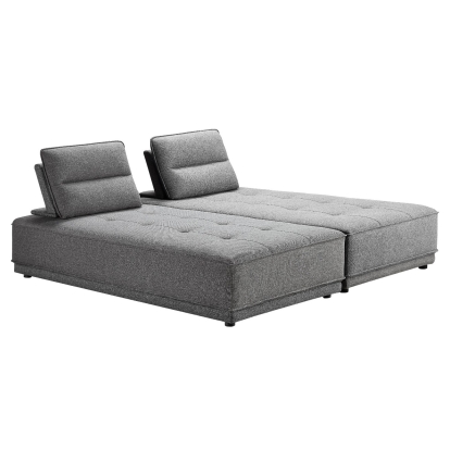 LA Furniture Glendale Modern Grey Fabric Modular Sectional Sofa VGMBMB-1907-GRY Contemporary Style by Vig Furnitrue Number 77887 Catch Home Goods